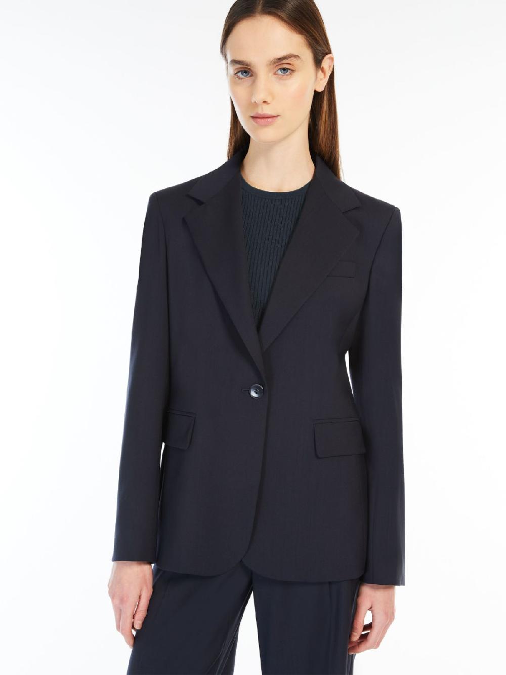 Weekend Blazer in lana natural stretch Fino Al -60%