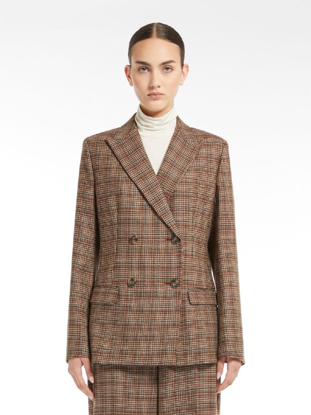 Weekend Blazer in lana disegnata Online