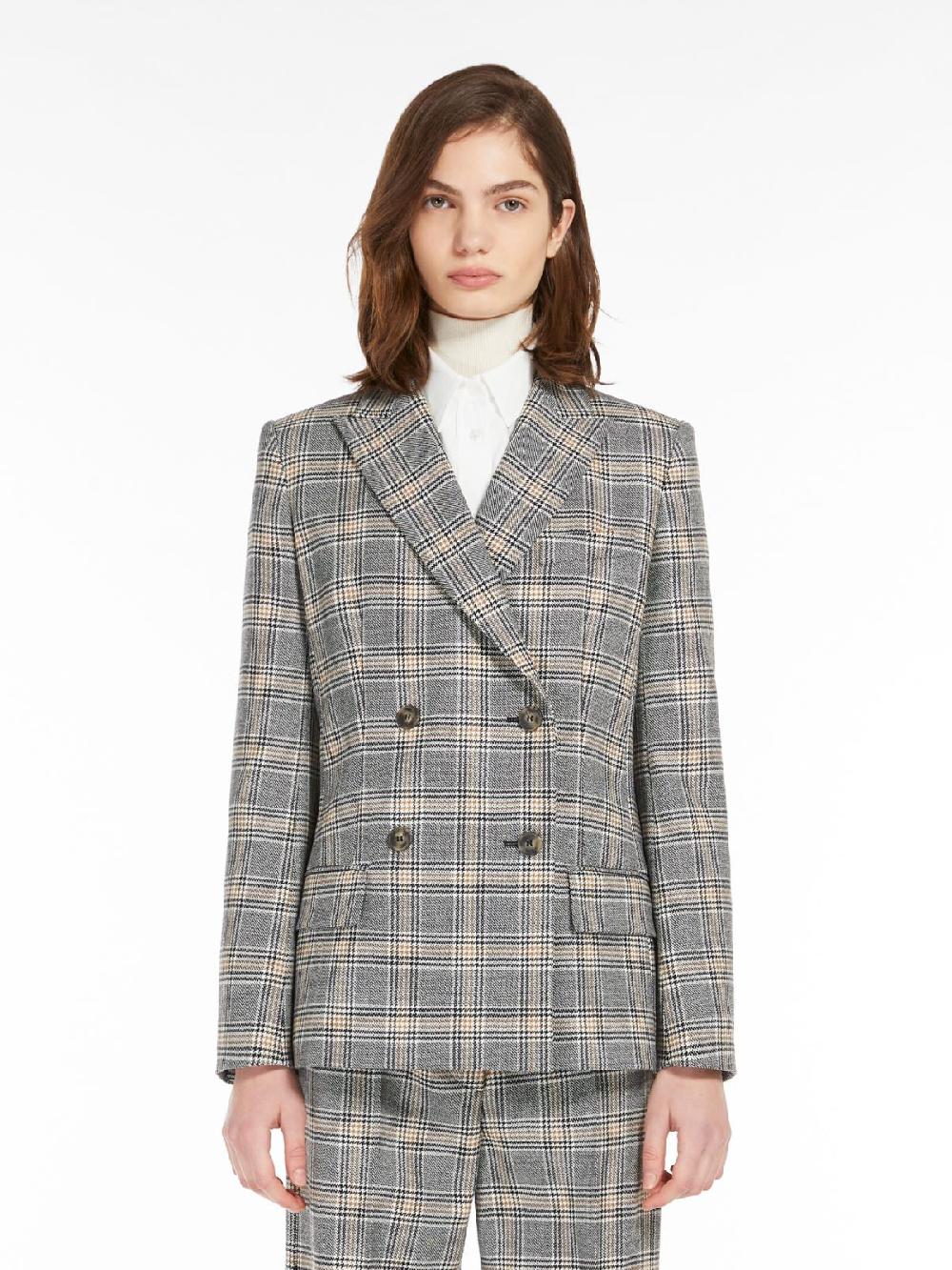 Weekend Blazer in lana disegnata Outlet