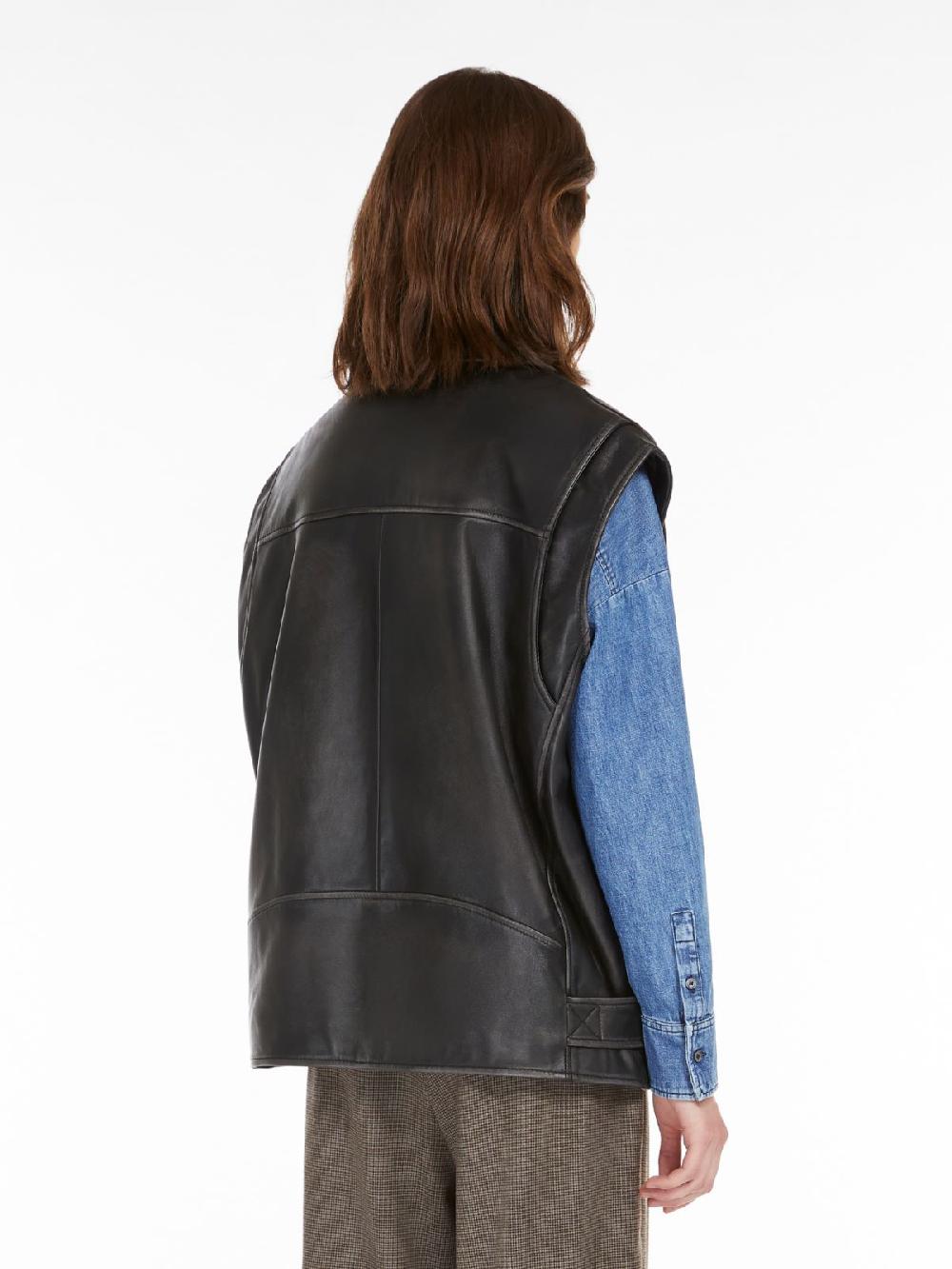 Weekend Gilet oversize in pelle Saldi
