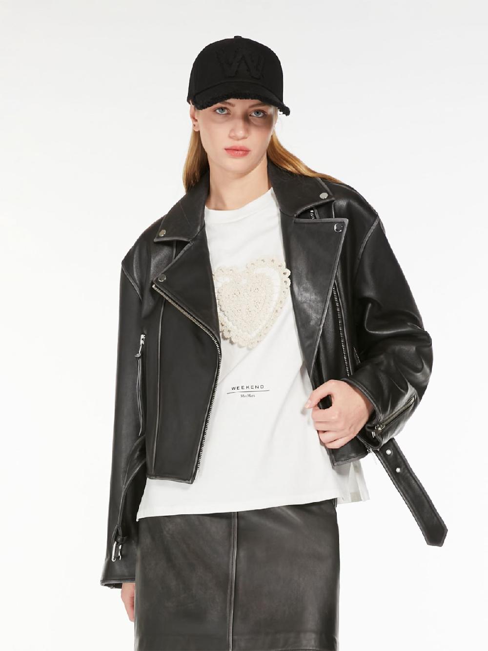 Weekend Giacca biker in pelle Offerte