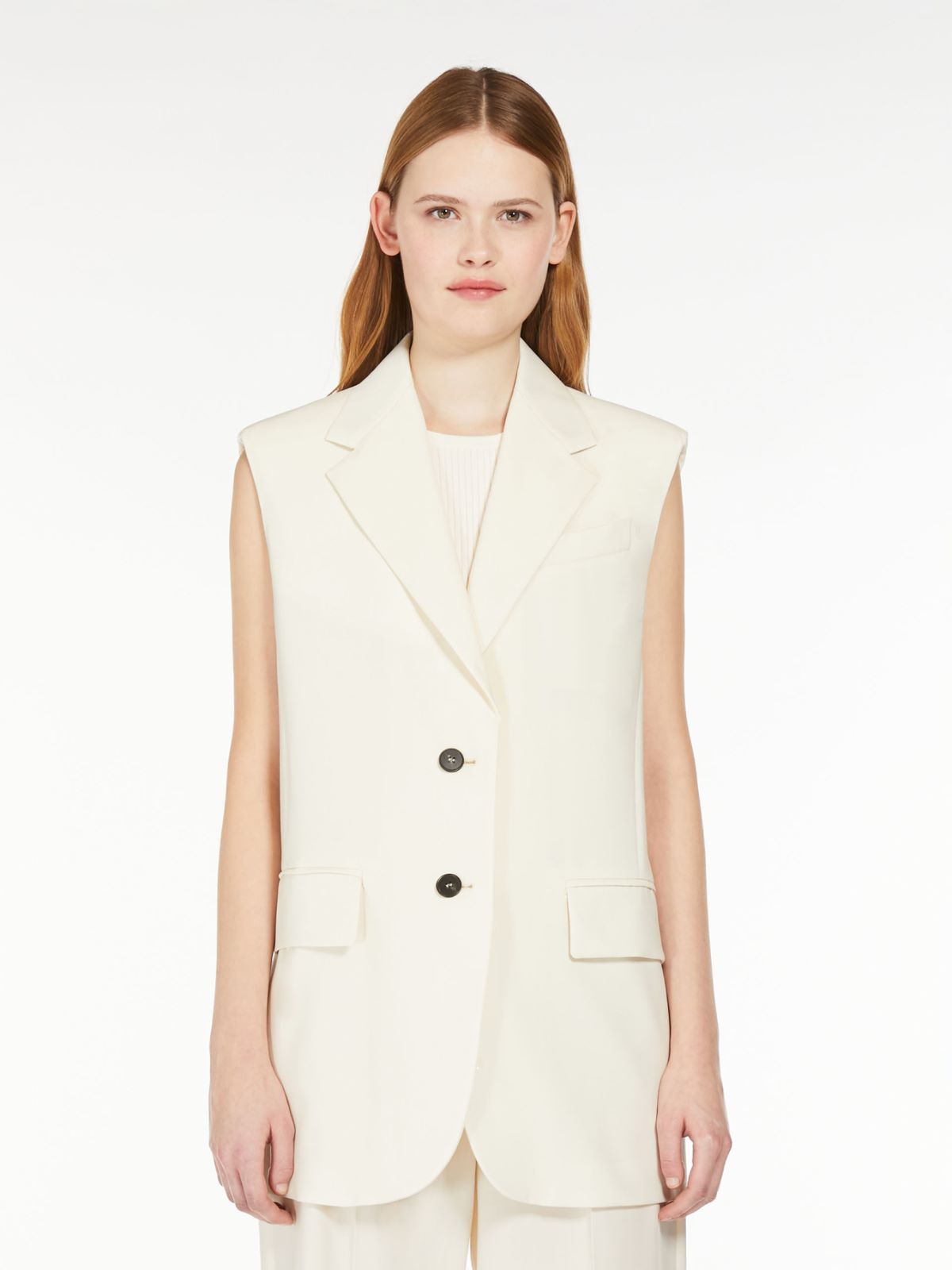 Weekend Gilet in tela di lana stretch Vendita Economica