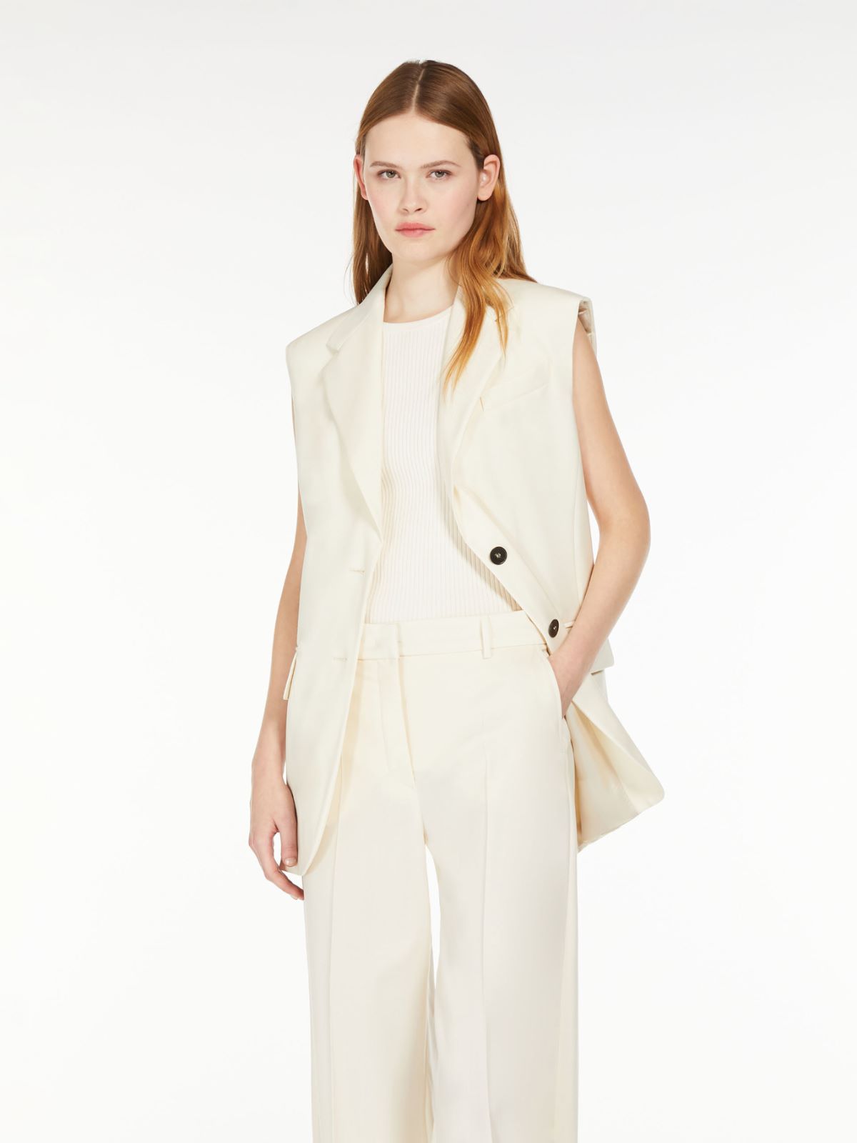 Weekend Gilet in tela di lana stretch Vendita Economica