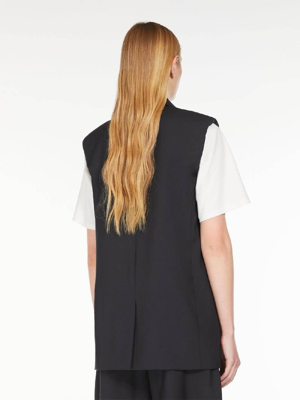 Weekend Gilet in tela di lana stretch Saldi Di Fabbrica