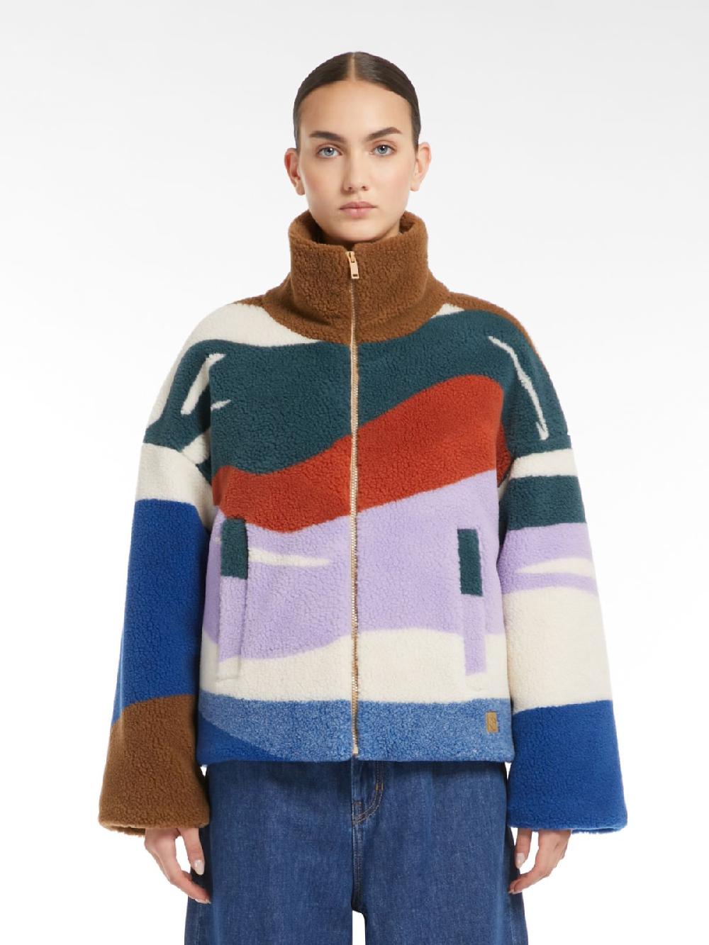 Weekend Piumino corto in jersey di lana jacquard Prezzo Ridotto
