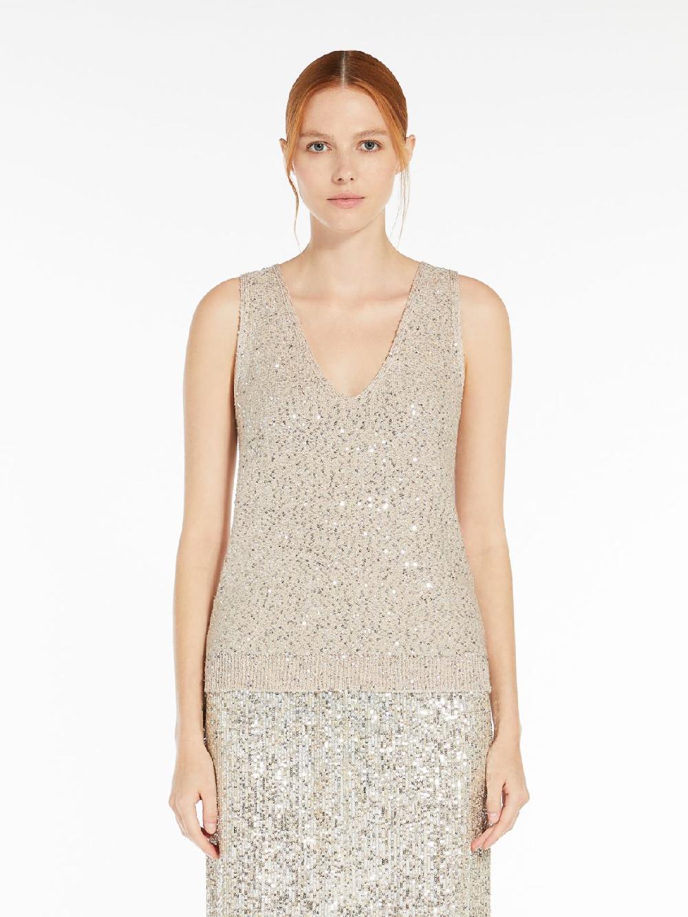 Weekend Top in filato di paillette Vendita Calda