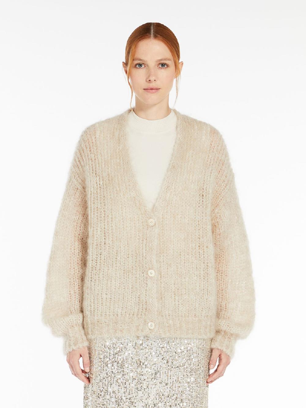 Weekend Cardigan in filato di mohair Saldi Di Fabbrica