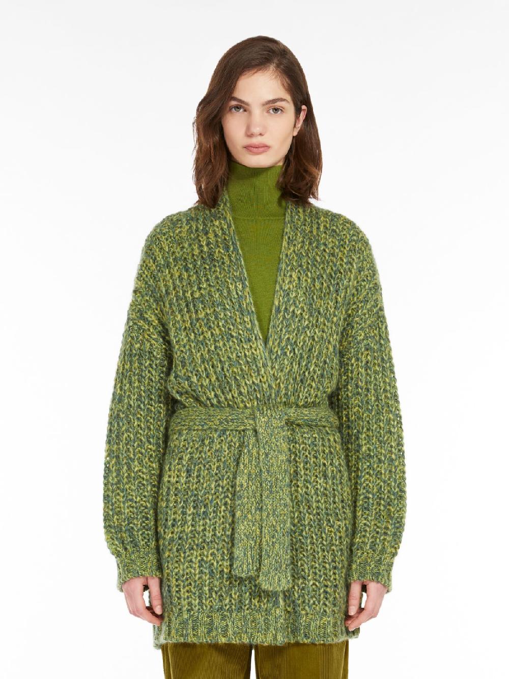 Weekend Cardigan a coste in mohair chiné Promozione Limitata