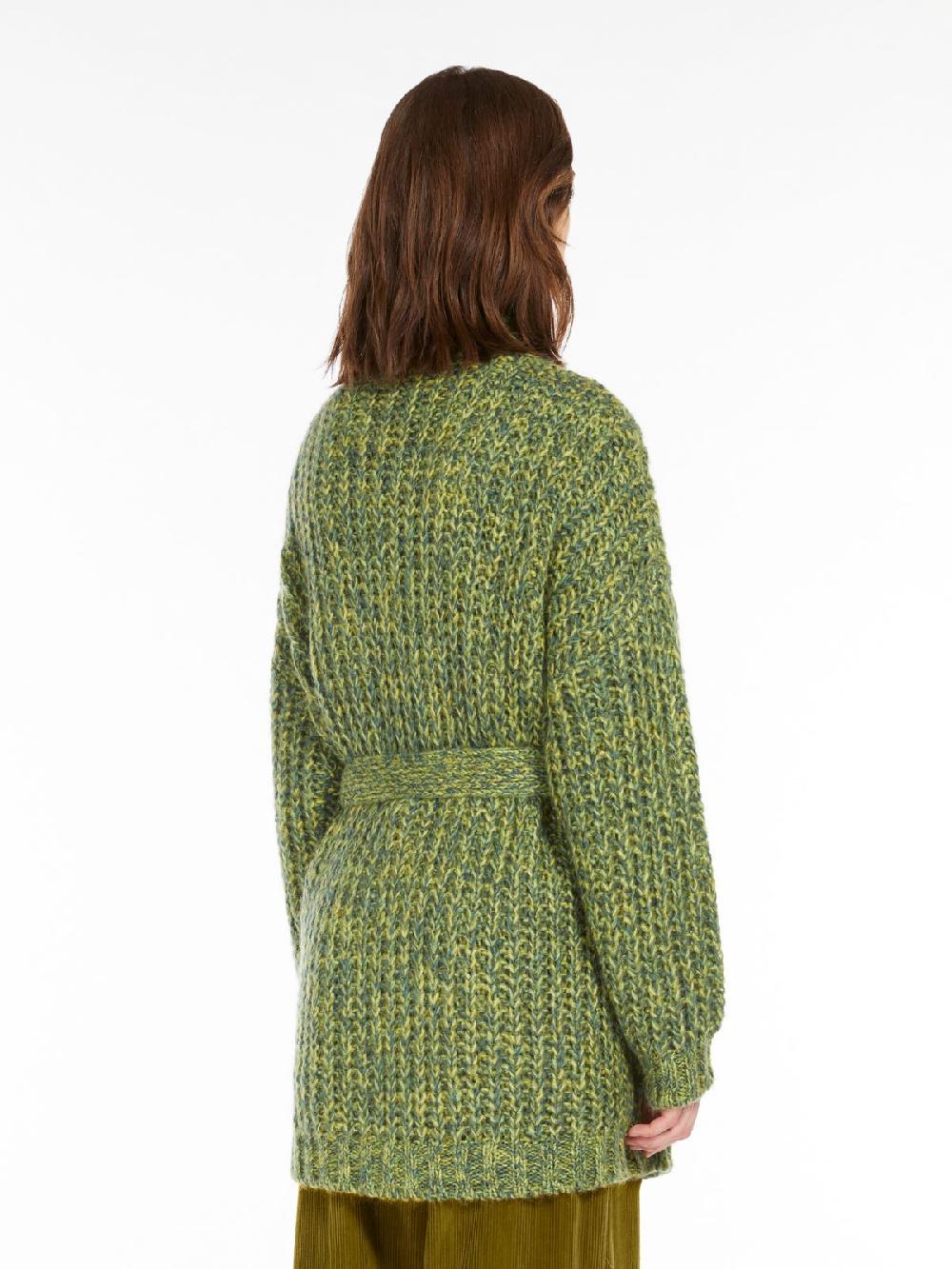 Weekend Cardigan a coste in mohair chiné Promozione Limitata