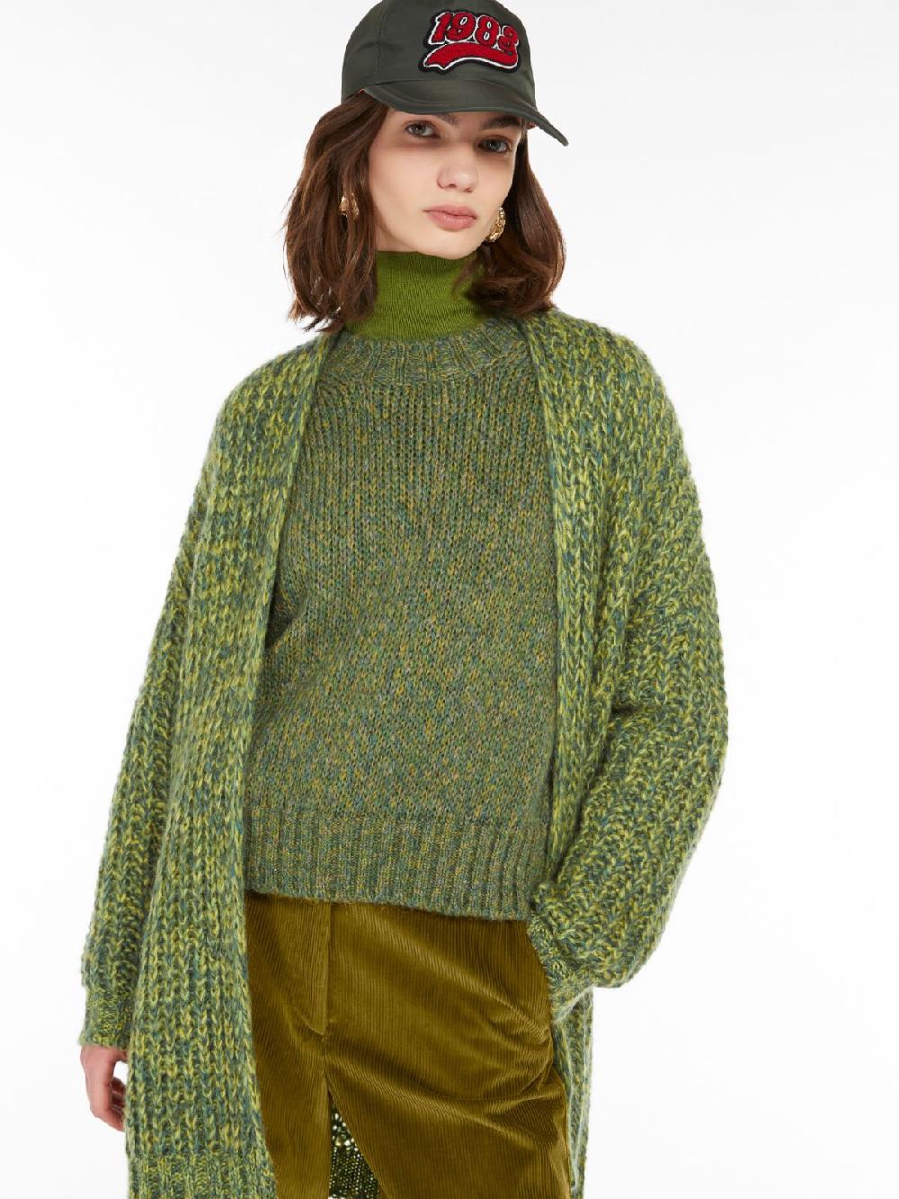 Weekend Cardigan a coste in mohair chiné Promozione Limitata