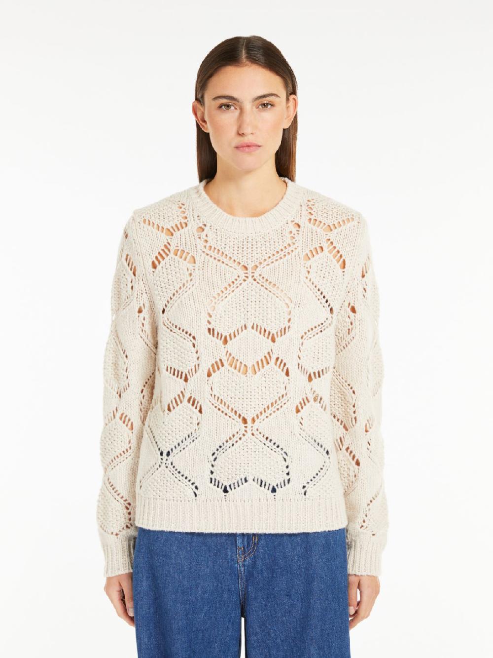 Weekend Maglia in mista lana traforata Presa