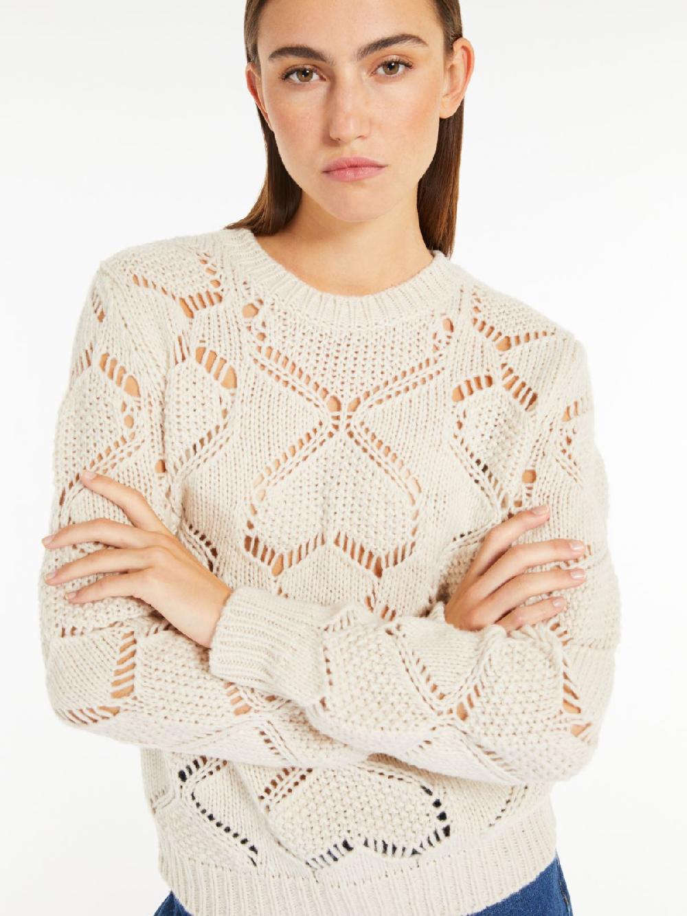 Weekend Maglia in mista lana traforata Presa