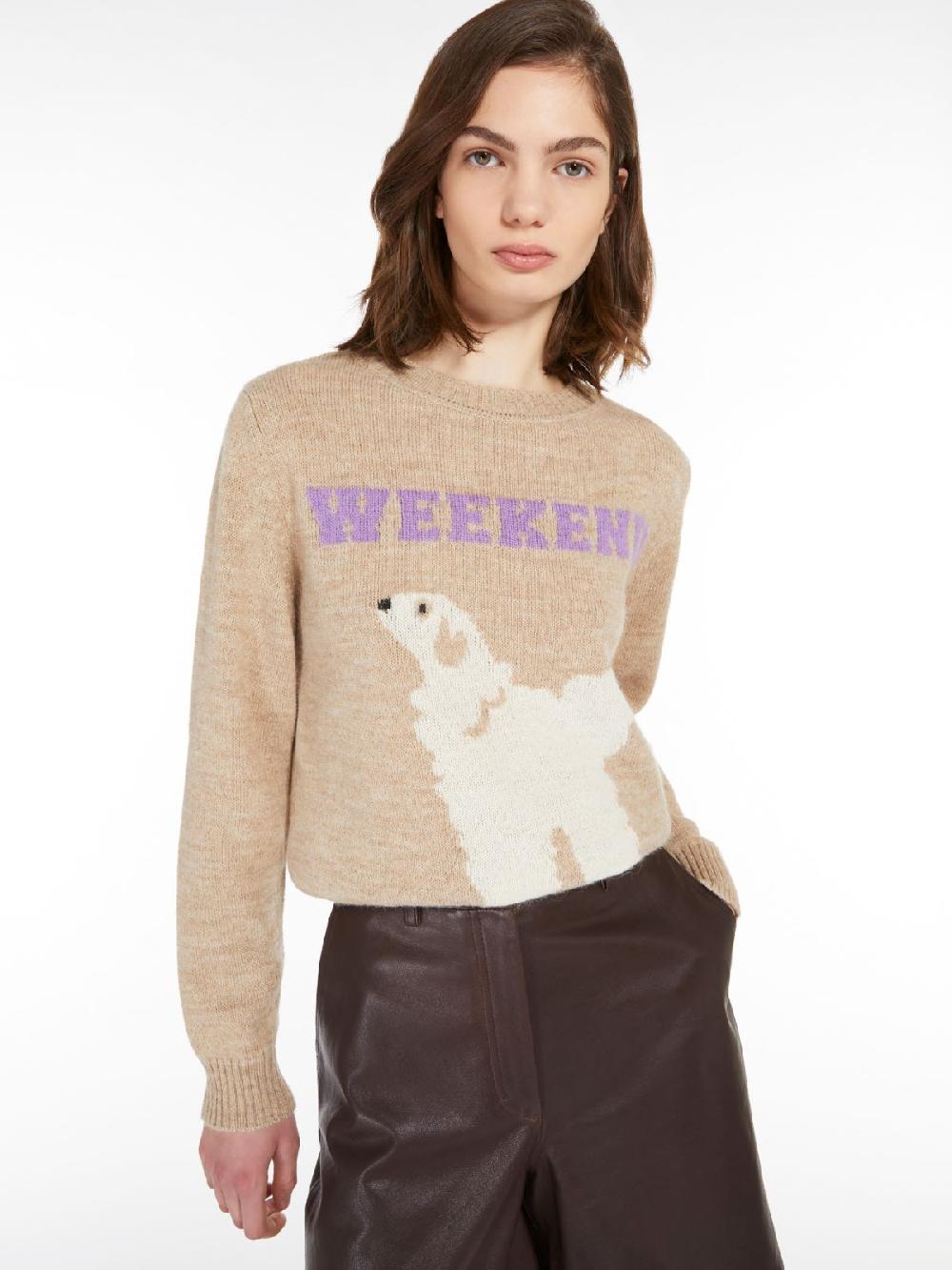 Weekend Maglia intarsiata in alpaca e lana Saldi