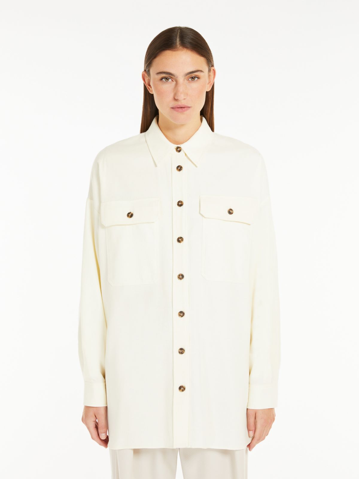 Weekend Camicia over in flanella di cotone Vendite Flash