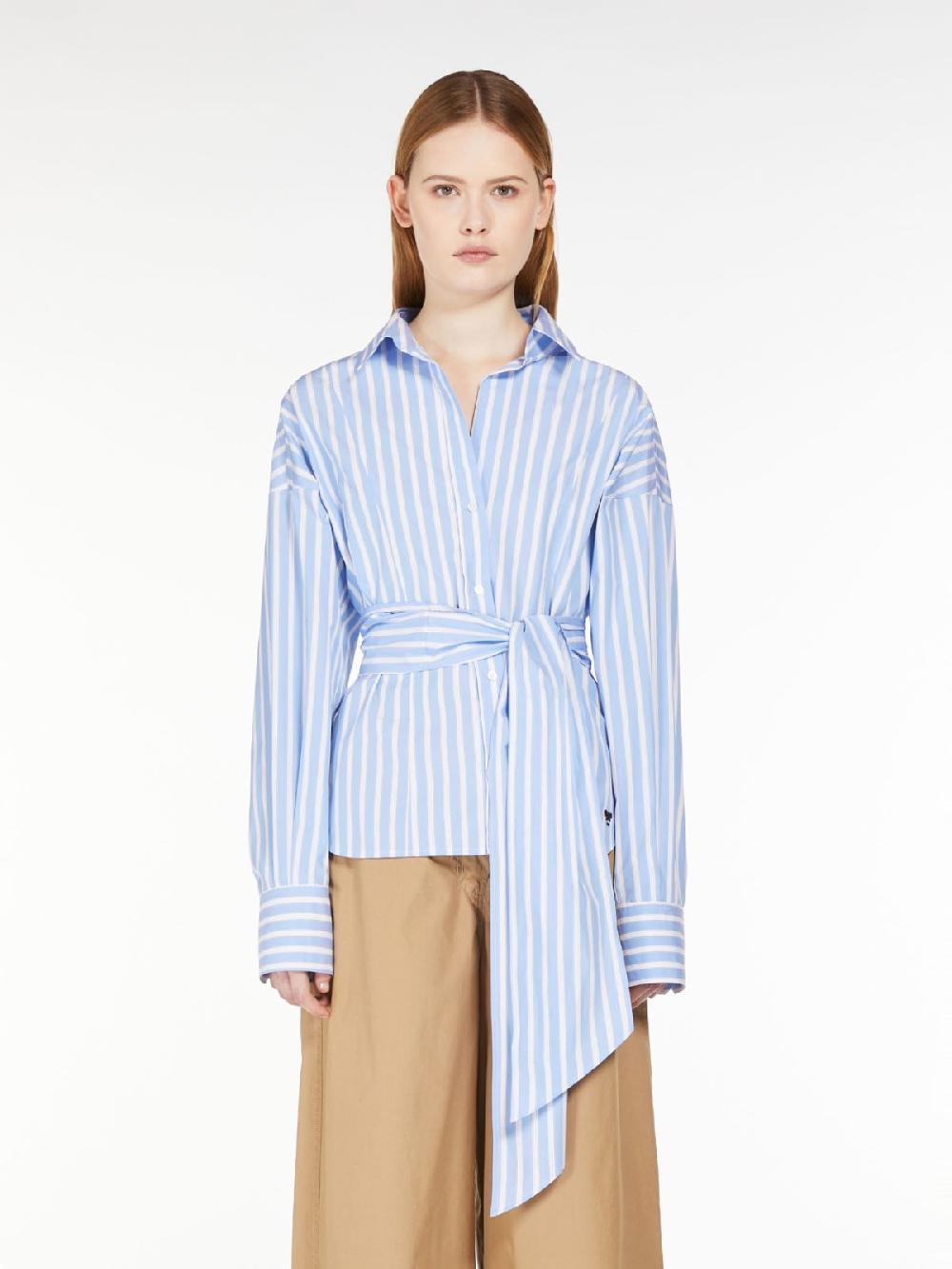 Weekend Camicia incrociata in popeline di cotone Pezzi Unici