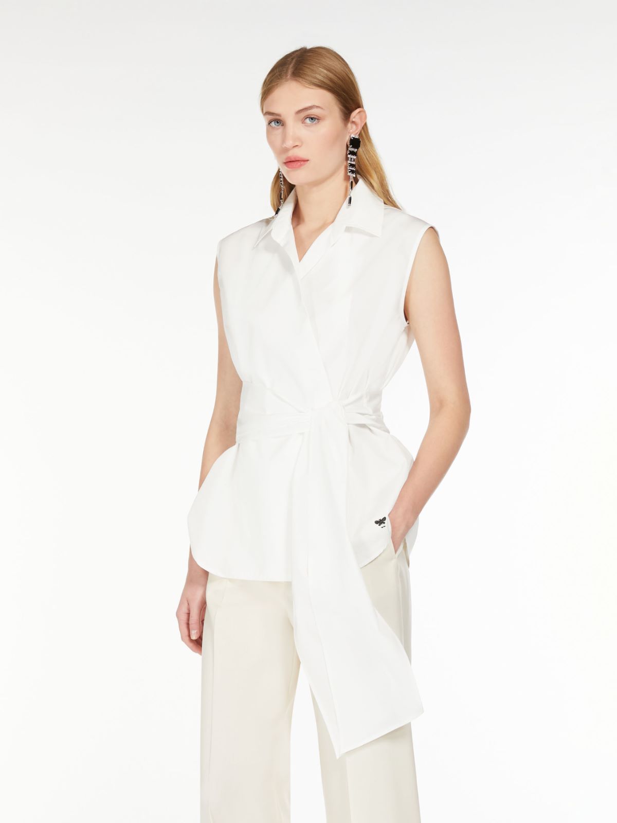 Weekend Camicia smanicata in popeline Fino Al -60%