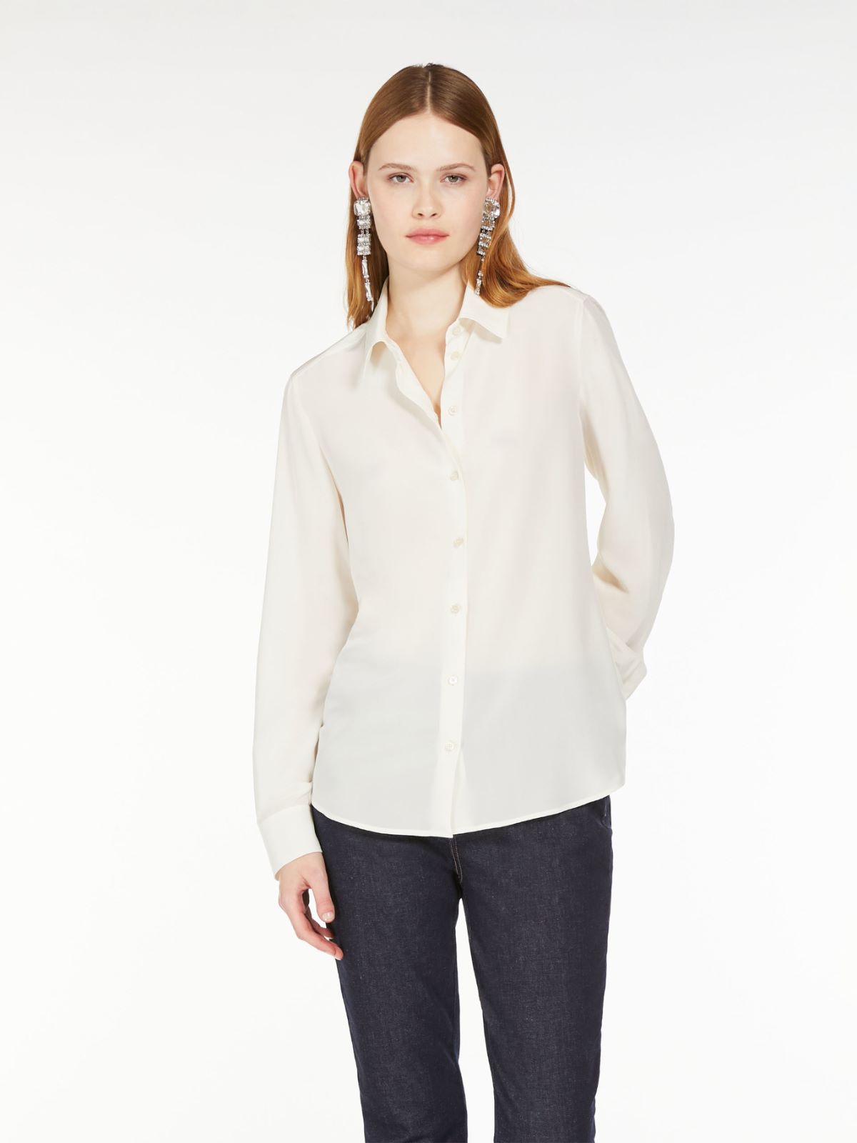 Weekend Camicia in crêpe de Chine lavata Shopping Online