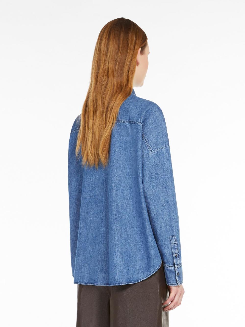 Weekend Camicia crop in denim di cotone Sottocosto