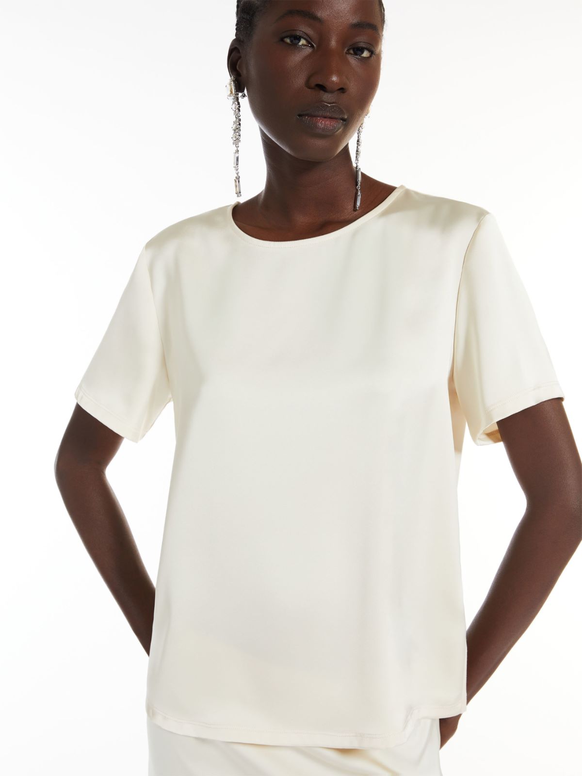 Weekend T-shirt in raso e jersey In Vendita
