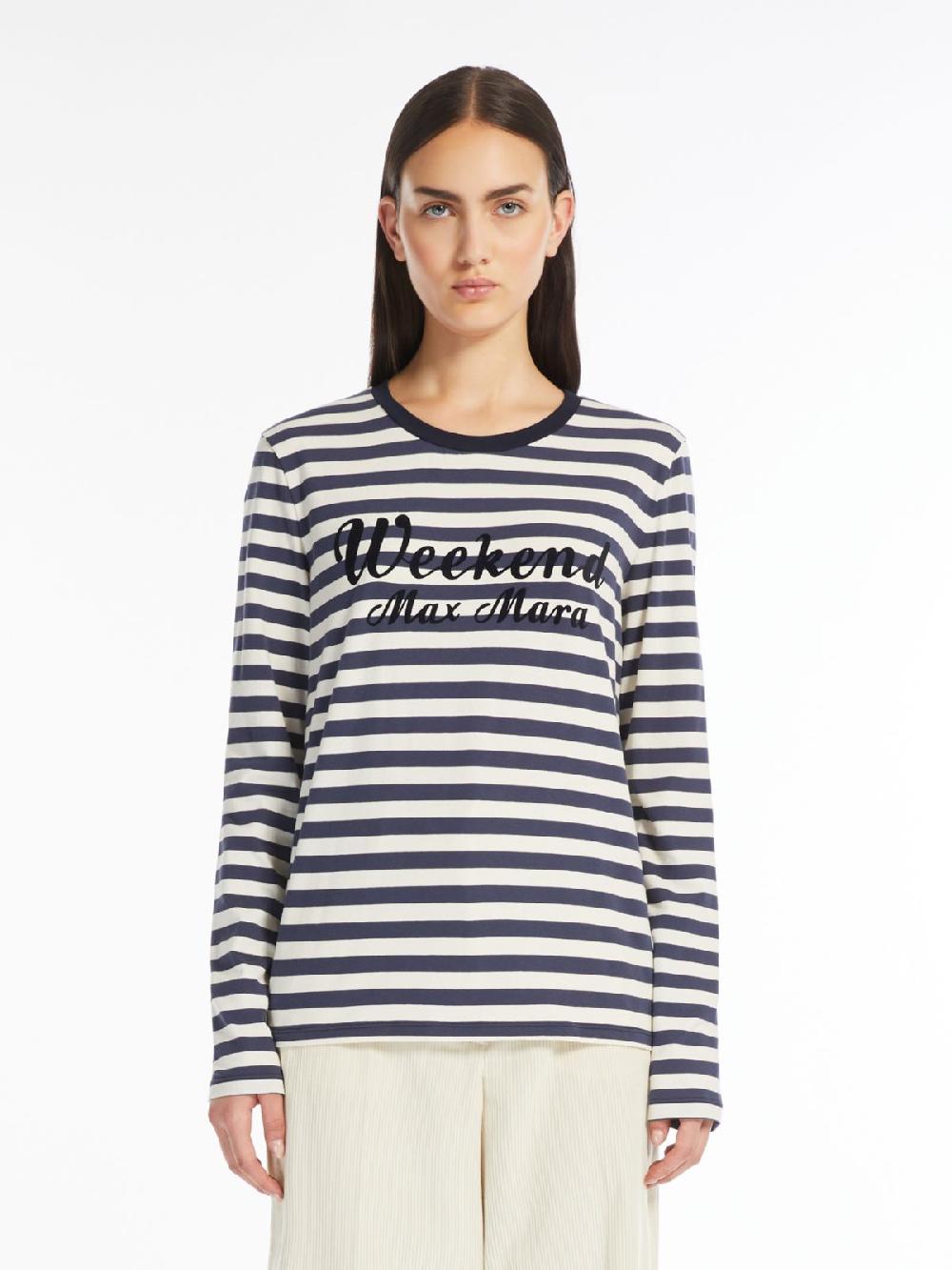 Weekend T-shirt in cotone con stampa Saldi Di Fabbrica
