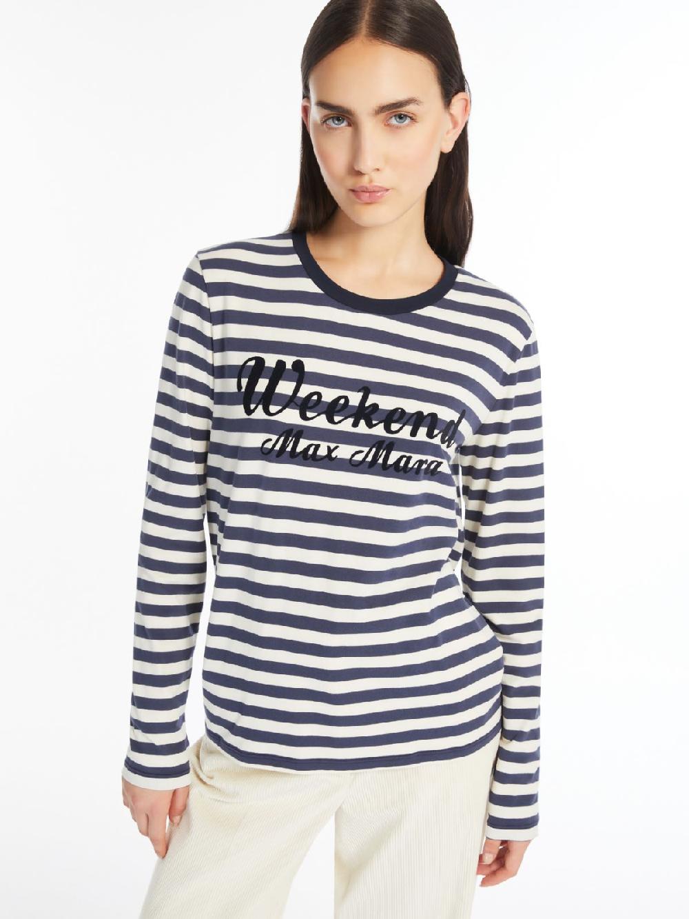 Weekend T-shirt in cotone con stampa Saldi Di Fabbrica