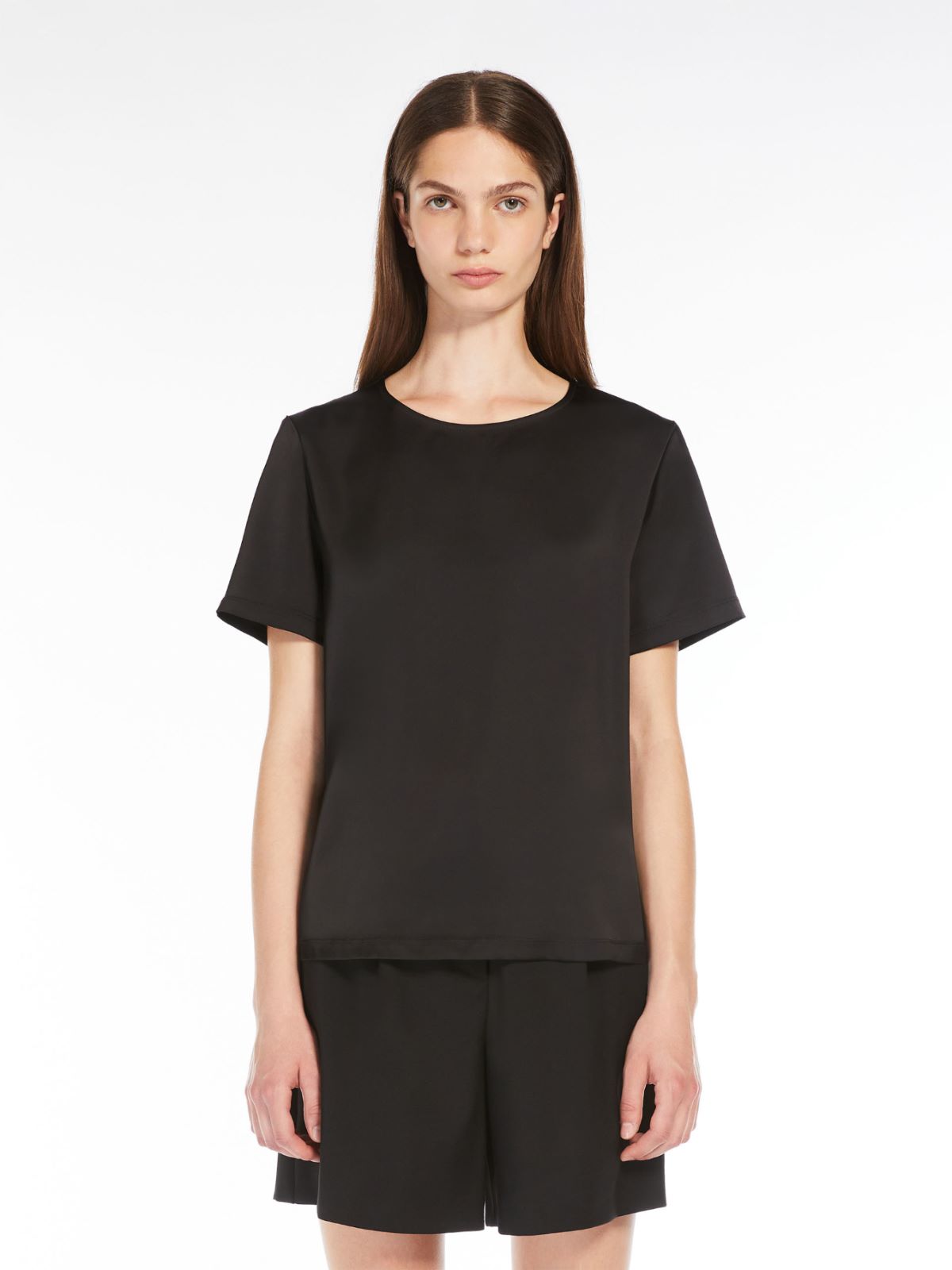 Weekend T-shirt in raso e jersey In Saldo