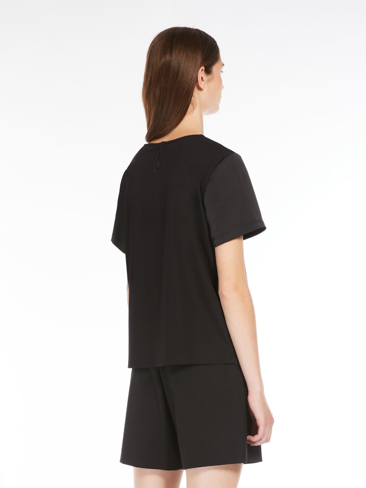 Weekend T-shirt in raso e jersey In Saldo