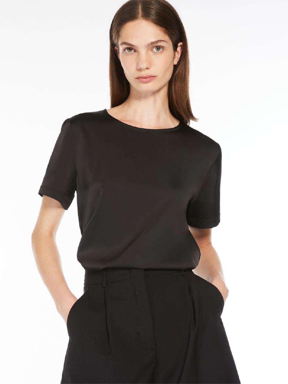 Weekend T-shirt in raso e jersey In Saldo