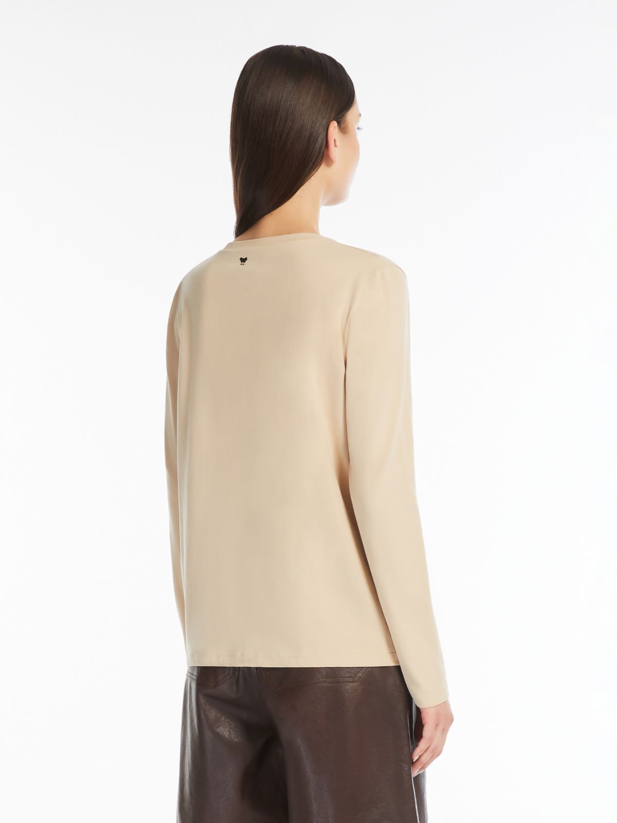 Weekend T-shirt in cotone con stampa e ricami In Linea