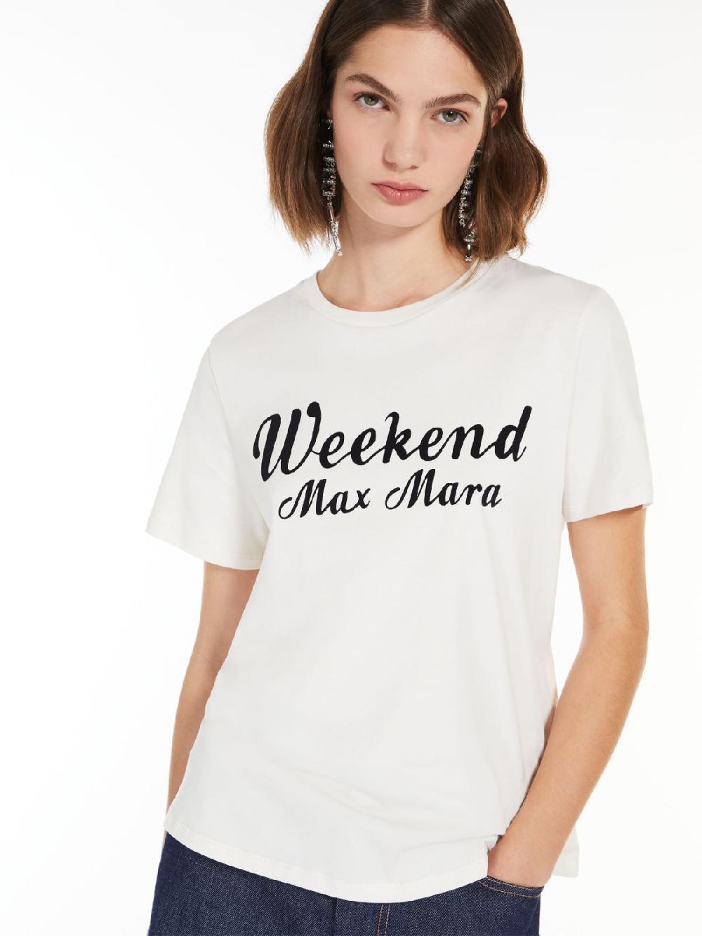 Weekend T-shirt in cotone con stampa Promozione