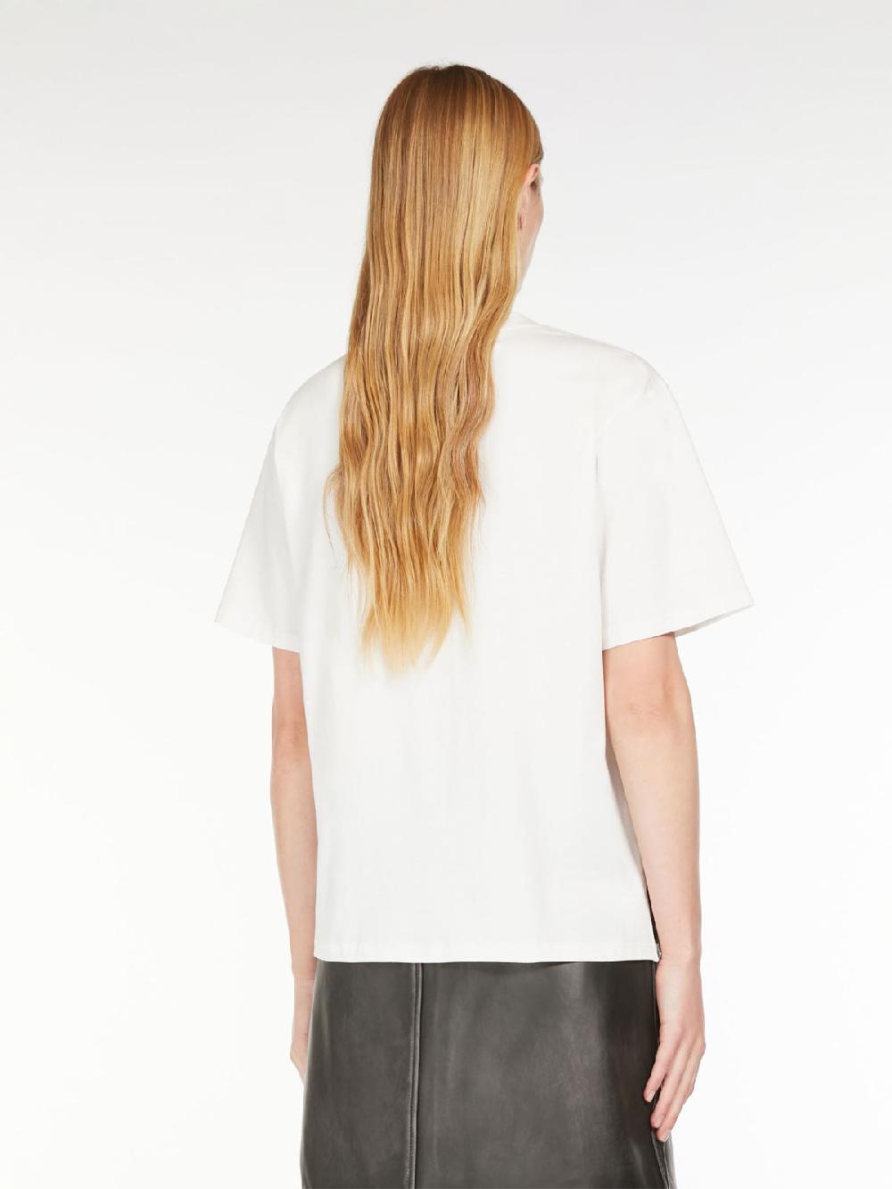 Weekend T-shirt in cotone con lettering ricamato Consegna Veloce