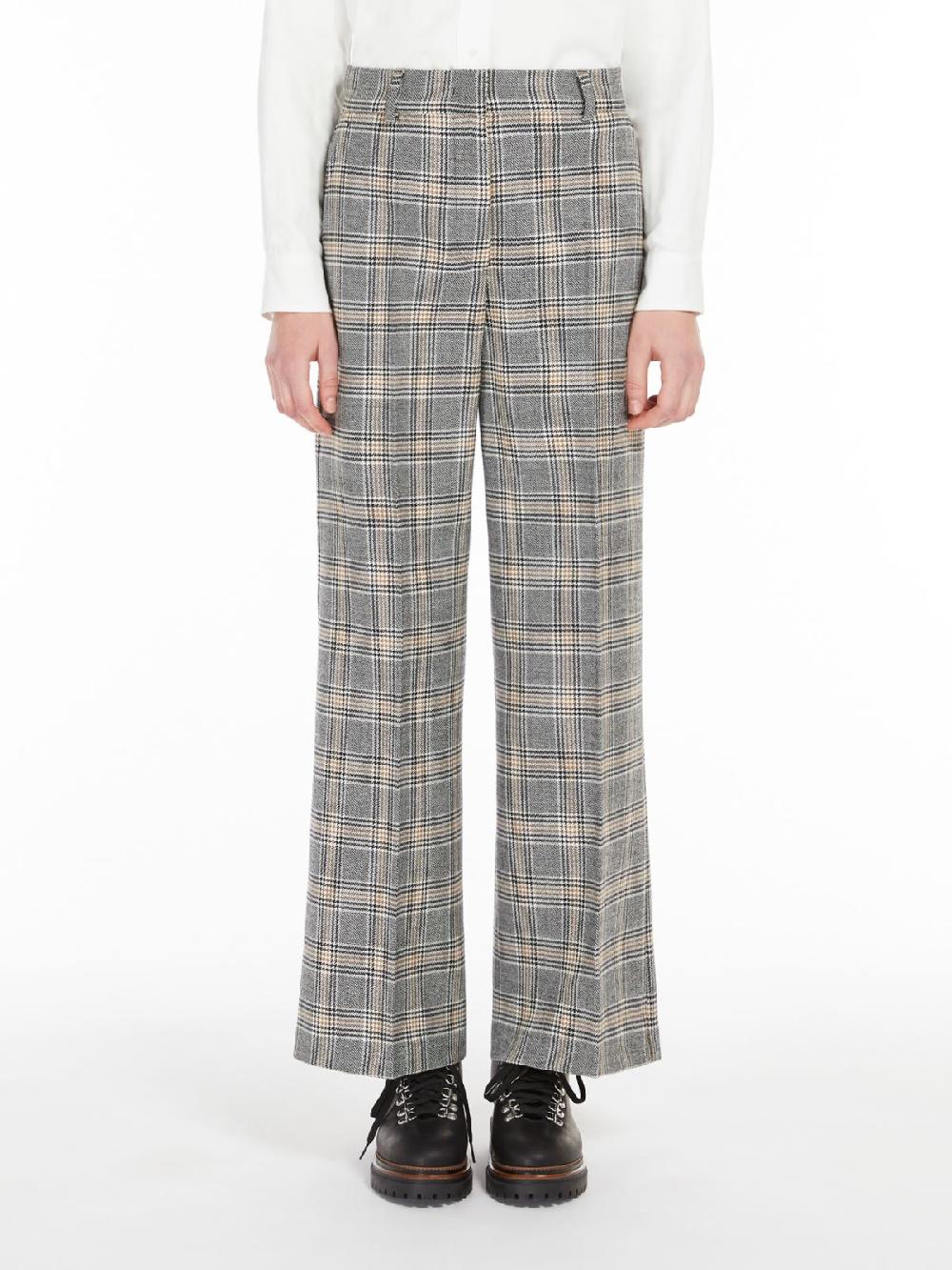 Weekend Pantalone palazzo in tela di lana Nuova