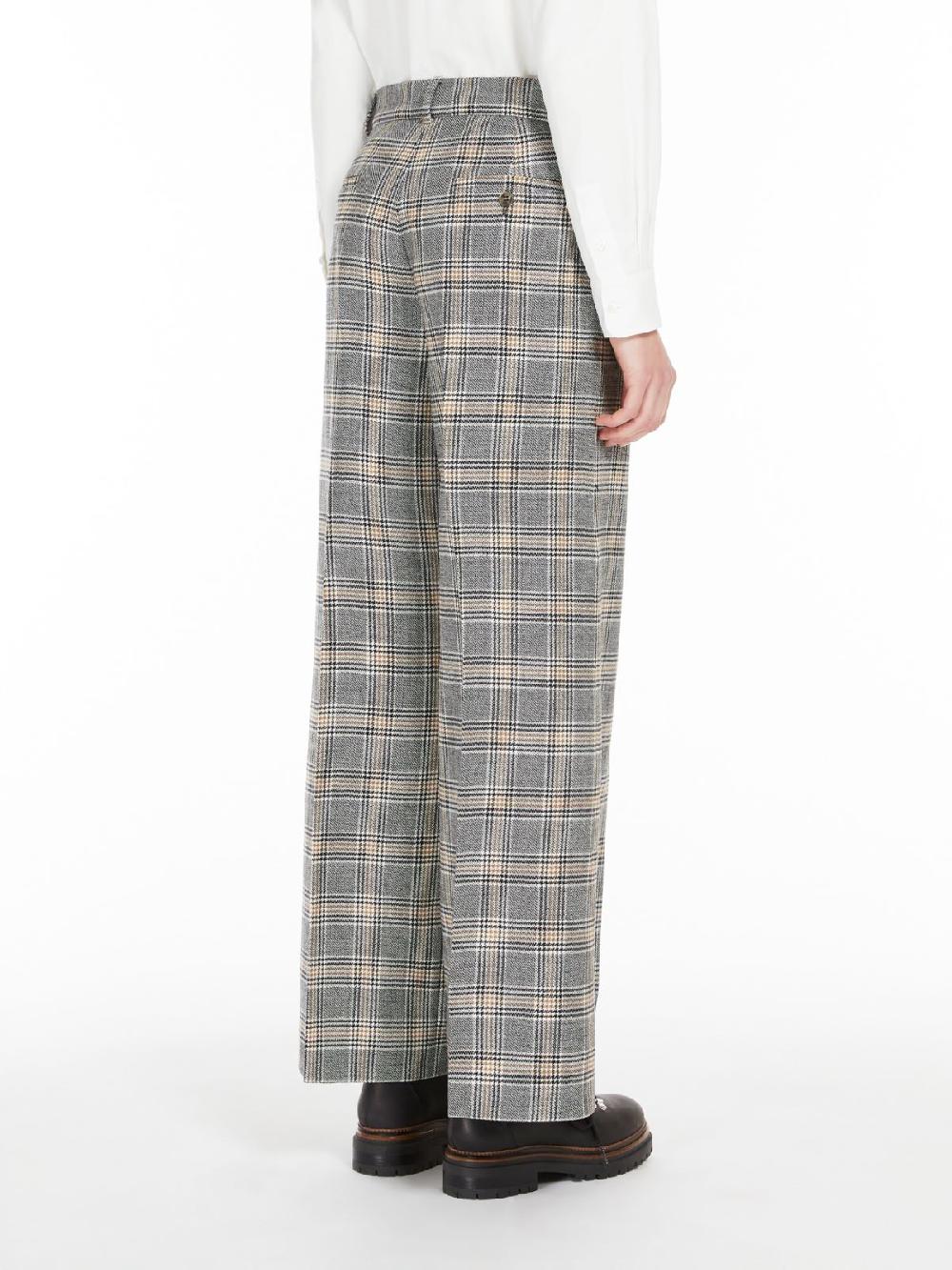 Weekend Pantalone palazzo in tela di lana Nuova