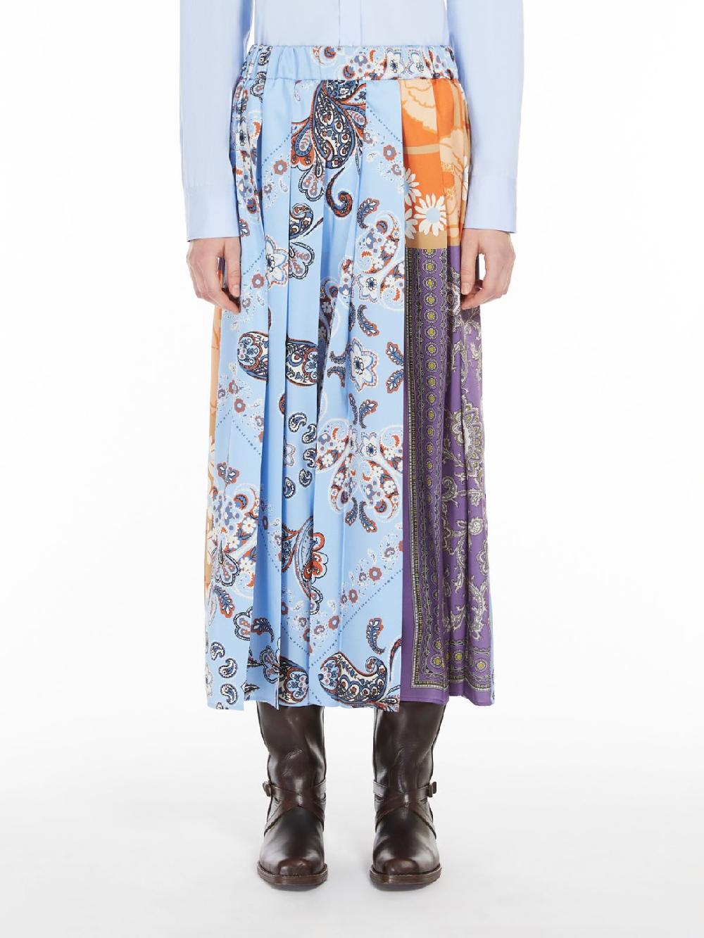 Weekend Gonna a pieghe in twill stampato Moda