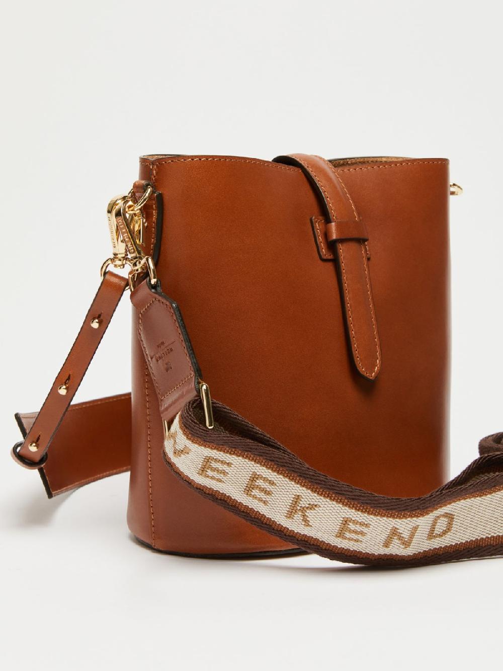Weekend Borsa a secchiello piccola in cuoio Ritorno libero