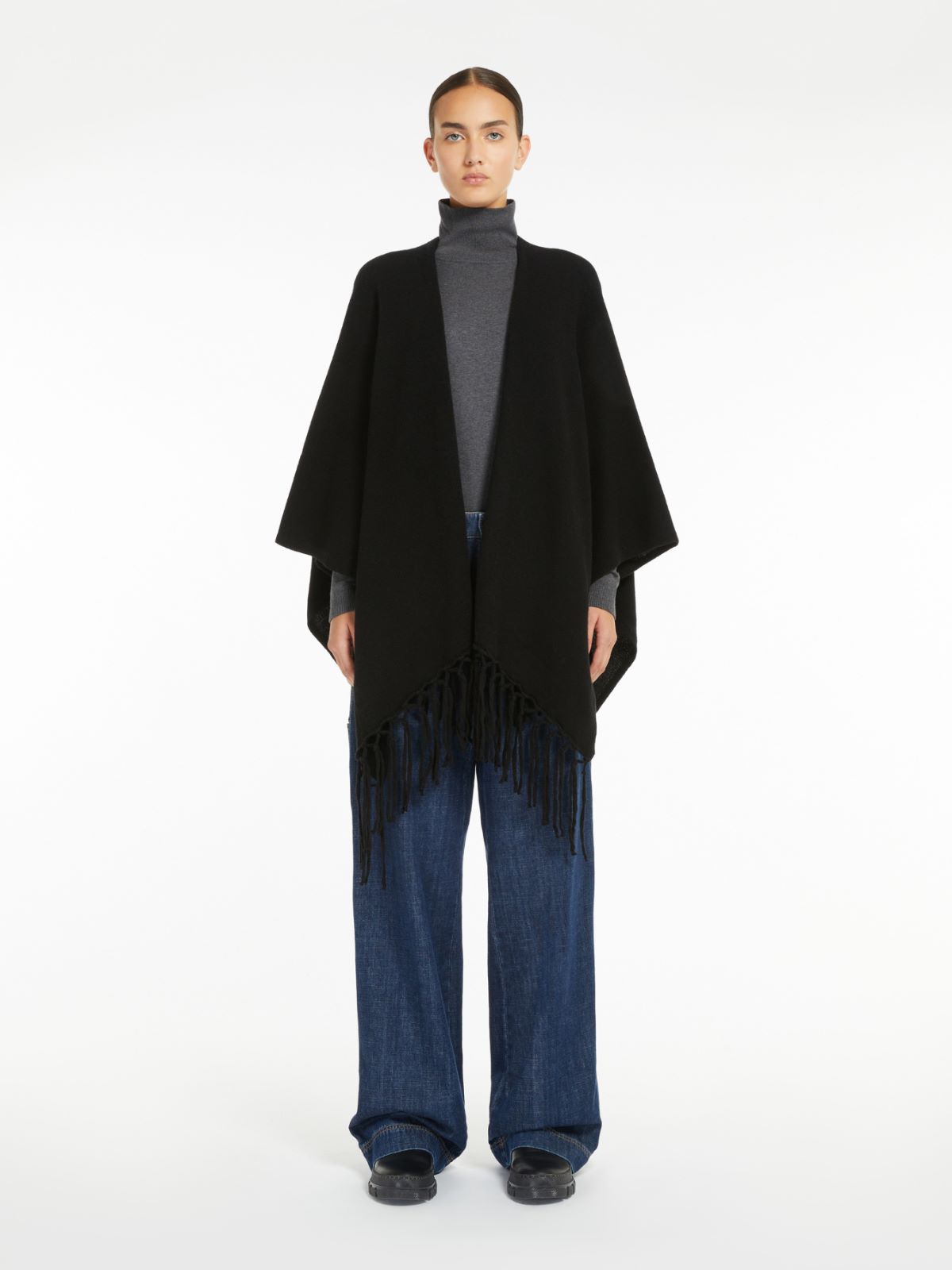 Weekend Poncho in pura lana Moda