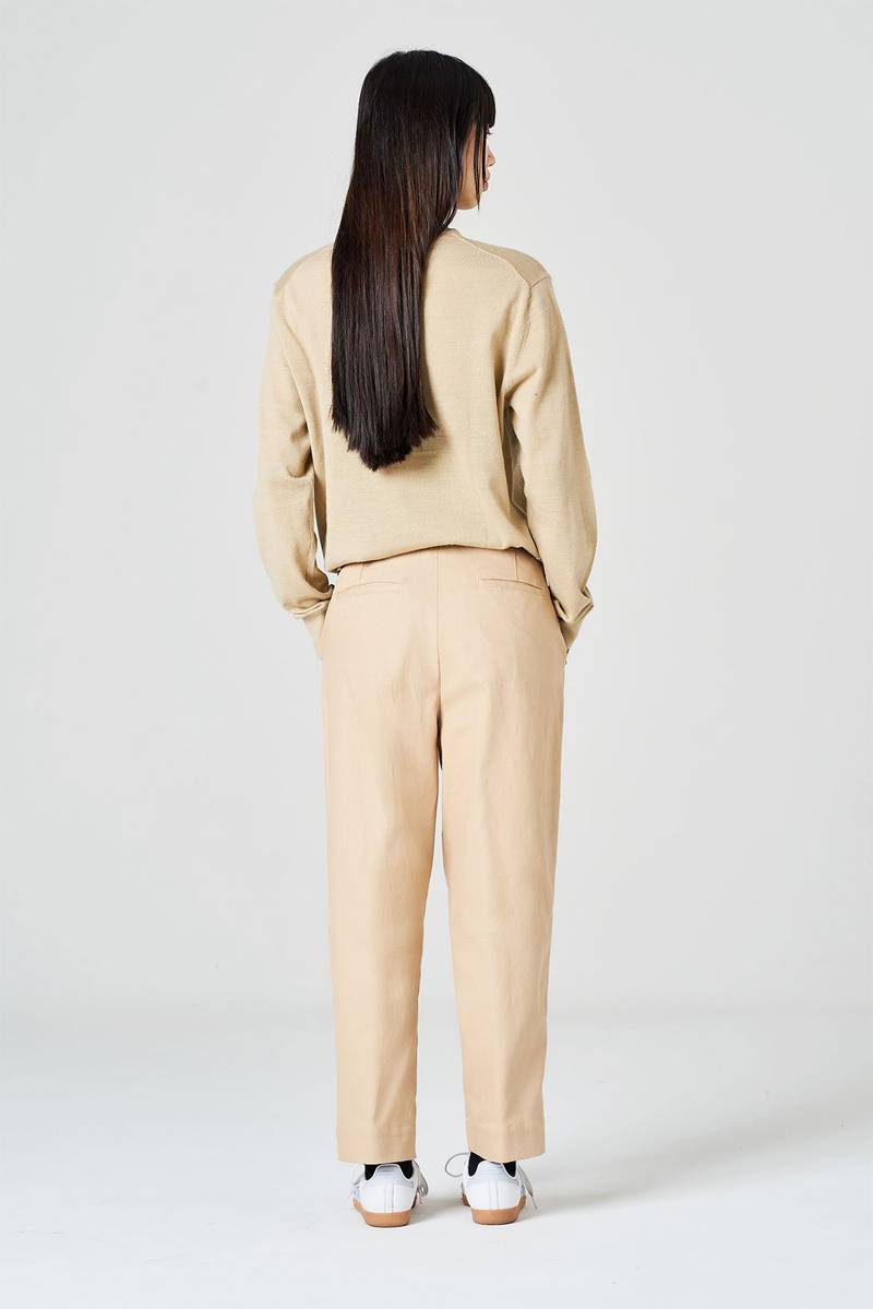 ﻿White sand Pantalone gamba dritta in bull denim di cotone 2025