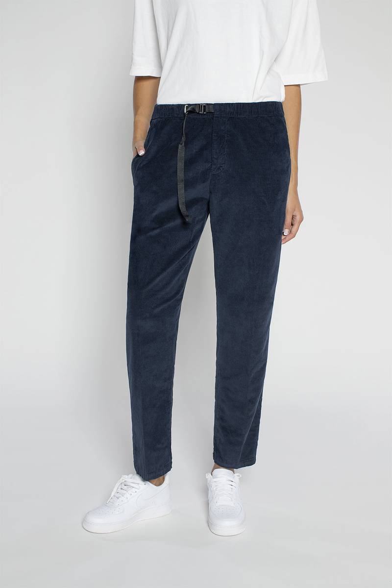 White sand Pantalone in velluto