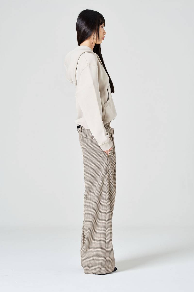 White sand Pantalone palazzo con doppia vita alta Pezzi Unici