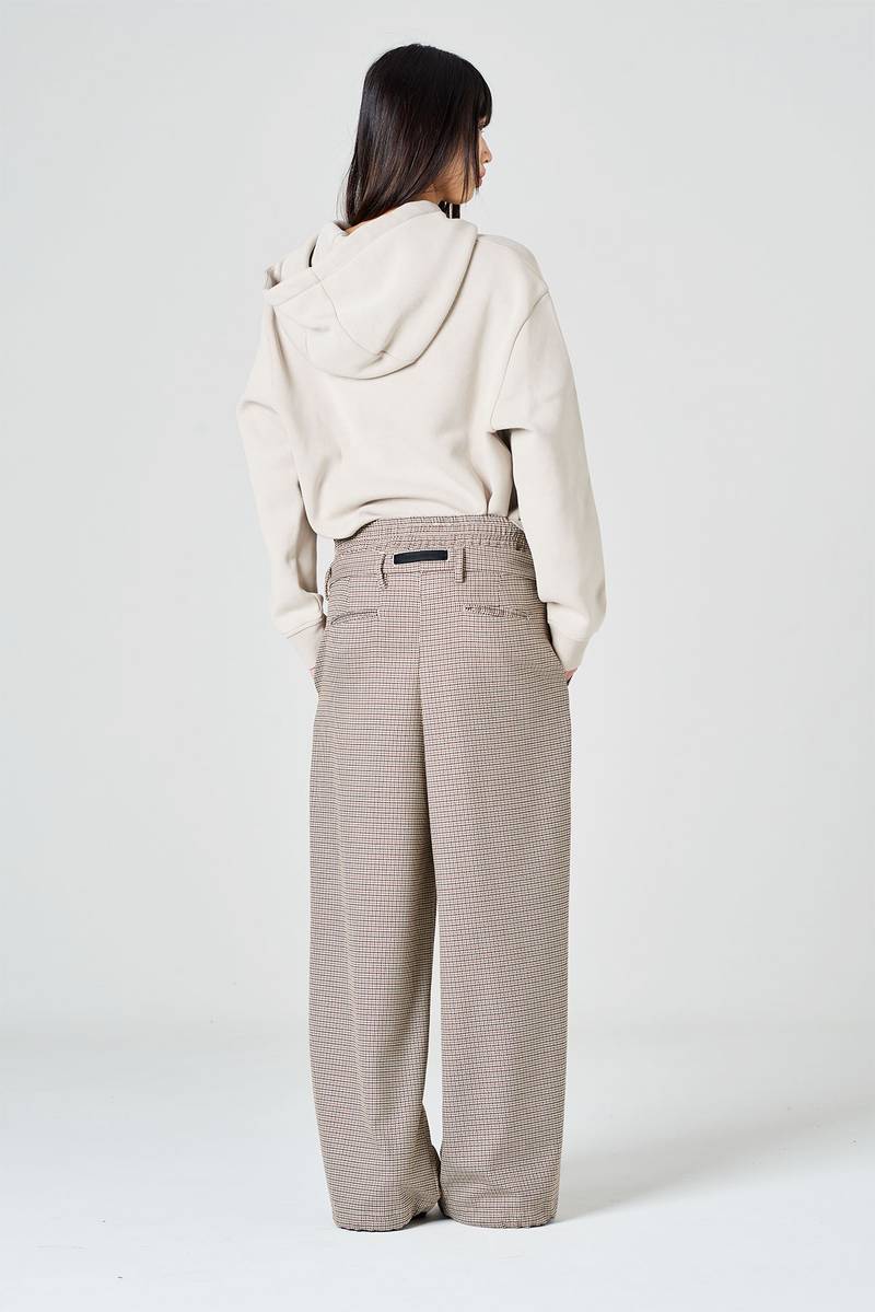 White sand Pantalone palazzo con doppia vita alta Pezzi Unici