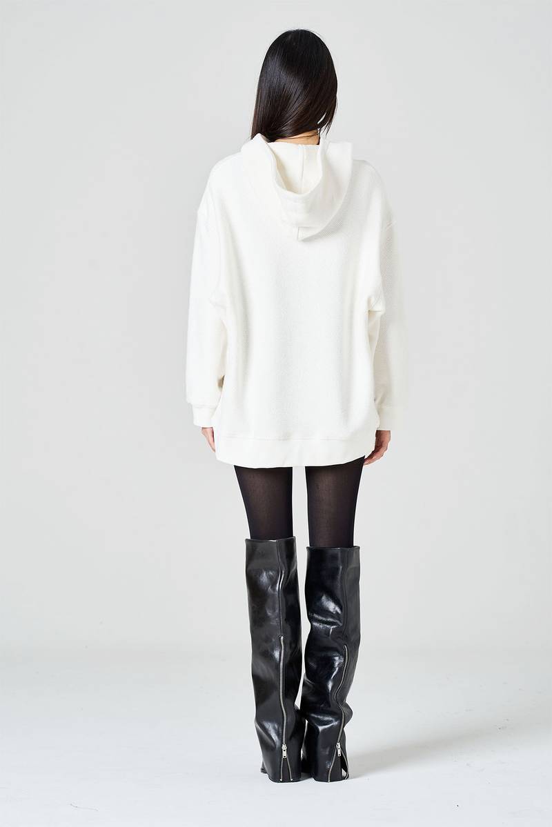 White sand Felpa con cappuccio in jersey Acquista Ora