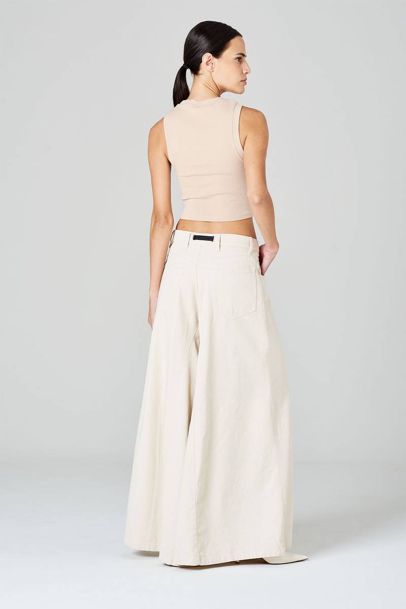 White sand Pantaloni in tessuto modal Presa
