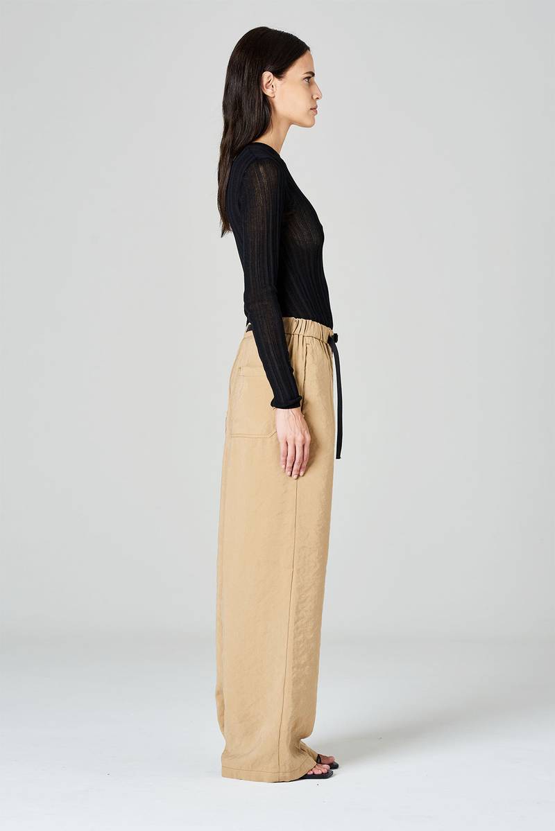 White sand Pantaloni palazzo in modal Online