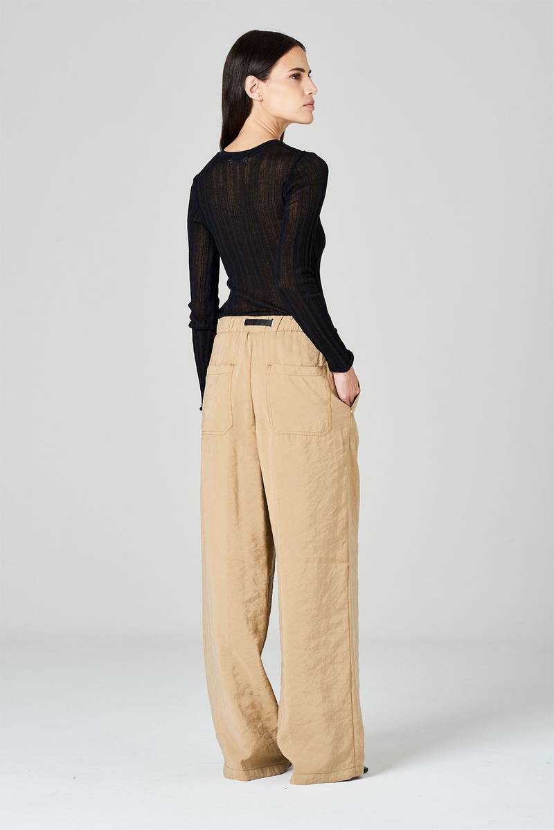 White sand Pantaloni palazzo in modal Online