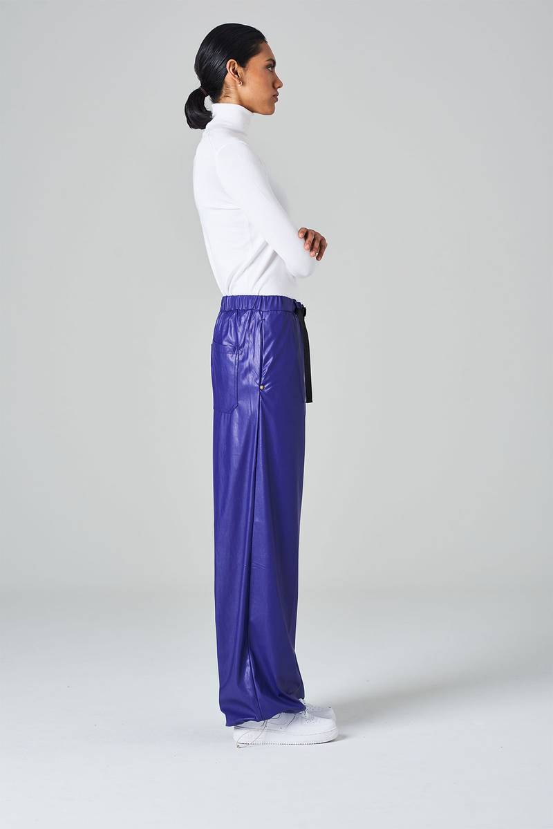 White sand Pantalone a gamba dritta stringibile con laccio In Saldo