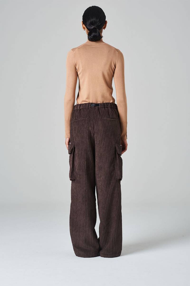 White sand Pantalone tasconato in velluto a coste Nuova