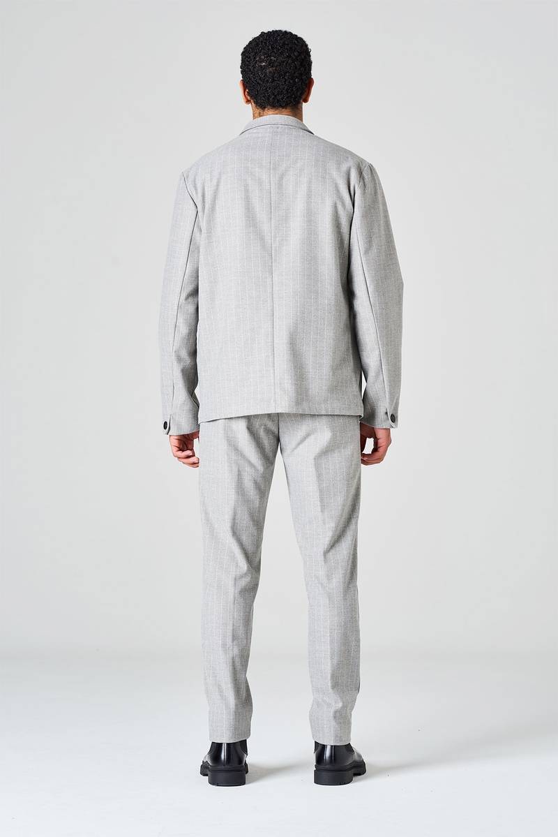 White sand Blazer in tessuto trapuntato Italia