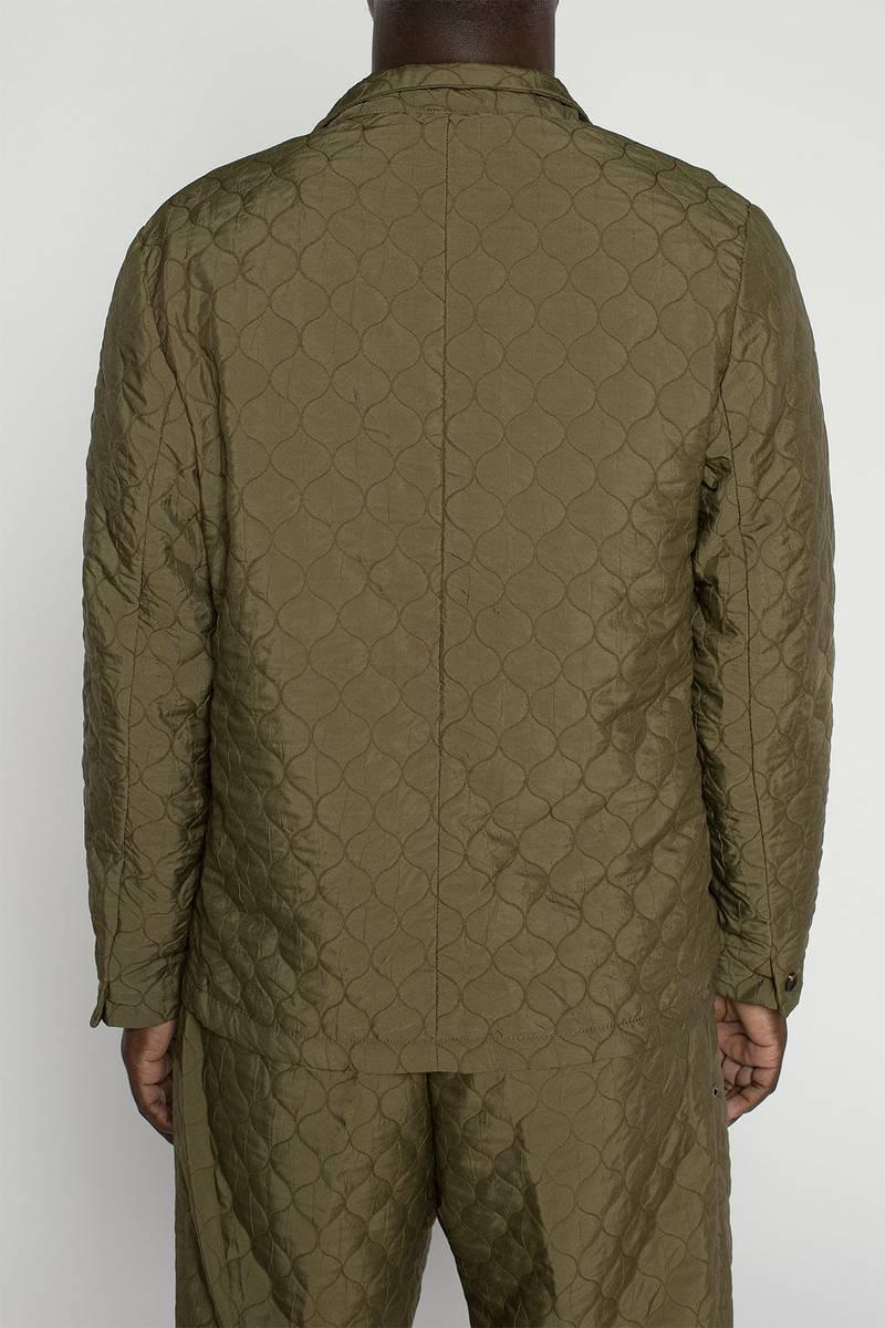 White sand Blazer in tessuto trapuntato 2025