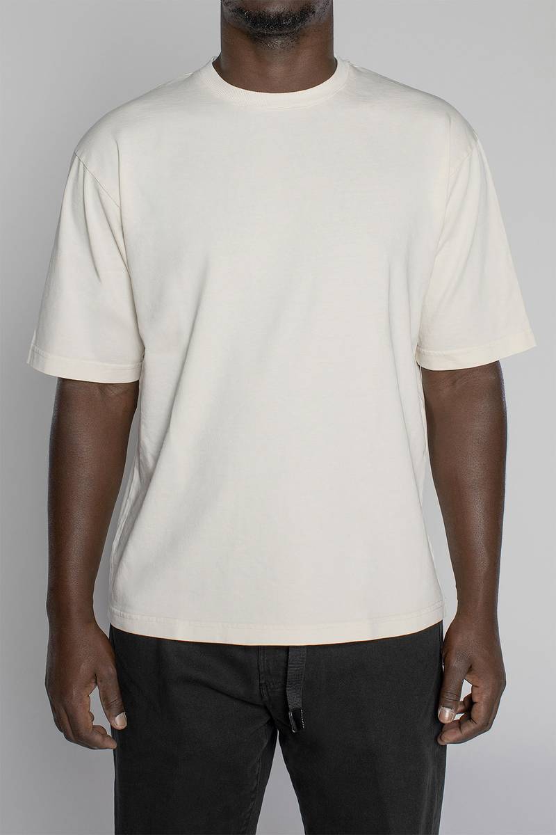 White sand T-shirt jersey di cotone Promozione