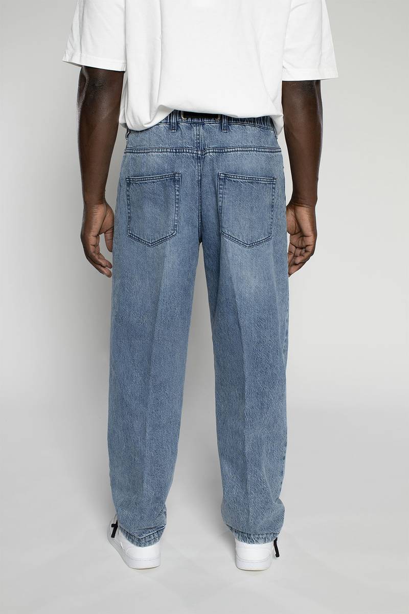 White sand Pantalone cinque tasche in denim trattato Spedizione Gratuita